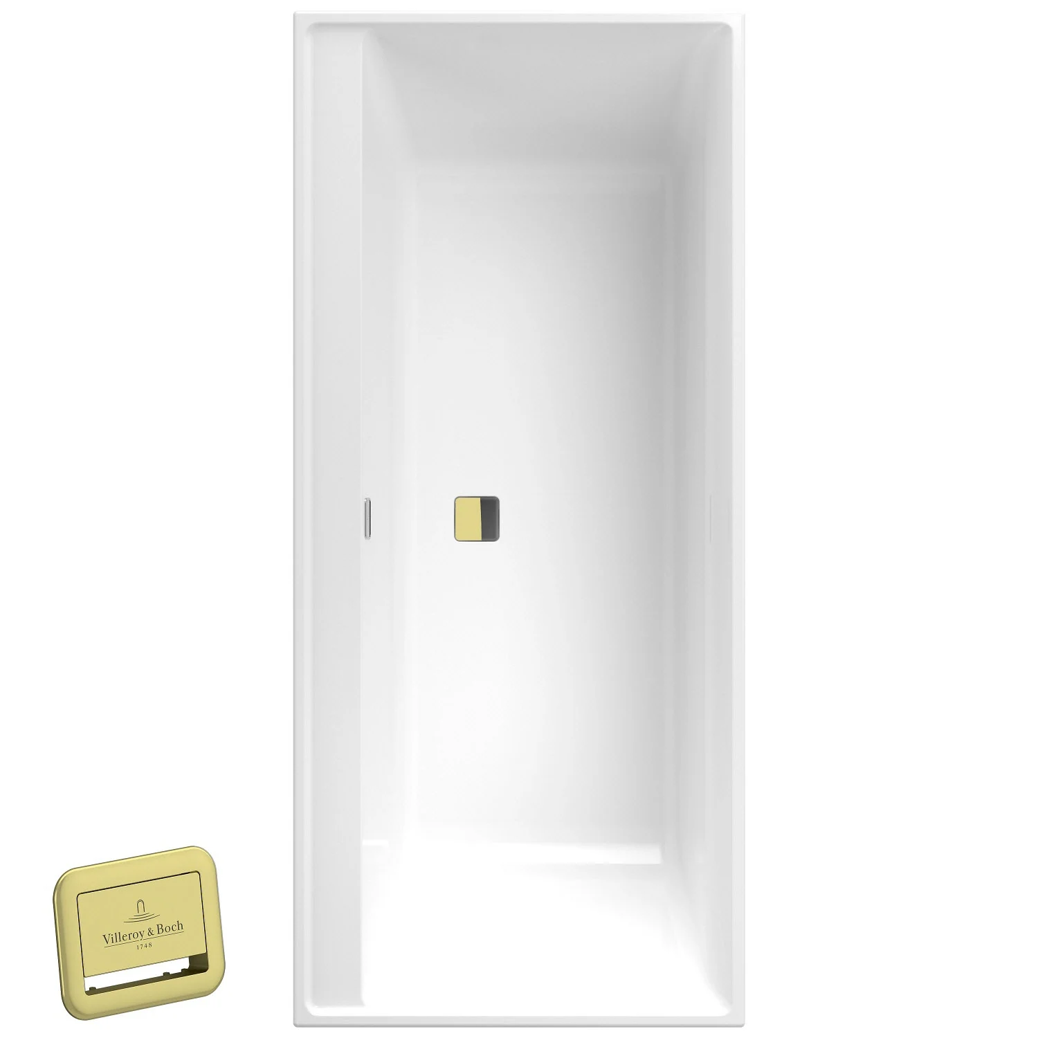 Biała wanna z góry z odpływem, Villeroy & Boch