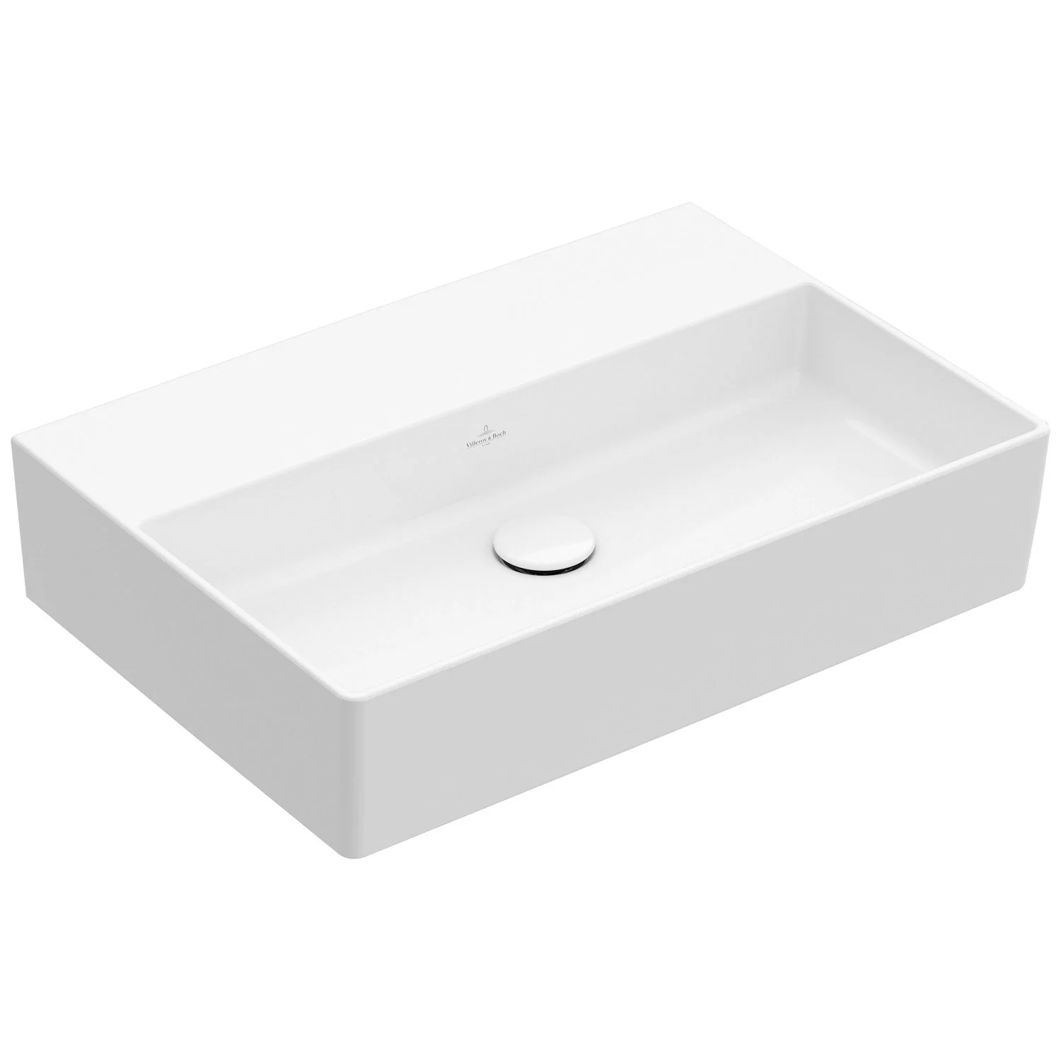 Biała umywalka bez baterii widok z boku, Villeroy & Boch