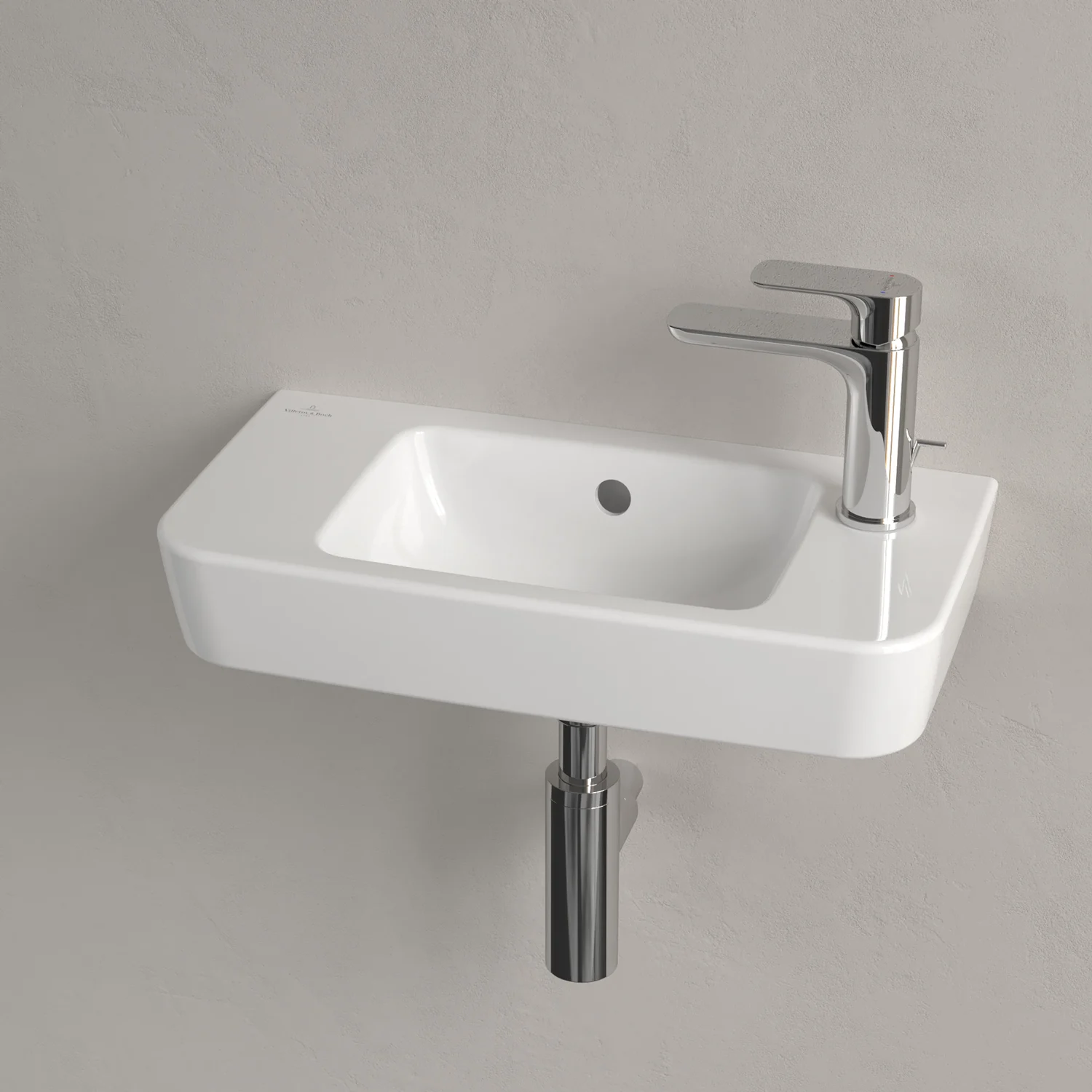 Villeroy & Boch O.novo Handwaschbecken compact 50 x 25 cm mit Überlauf, Hahnloch rechts Bild 4