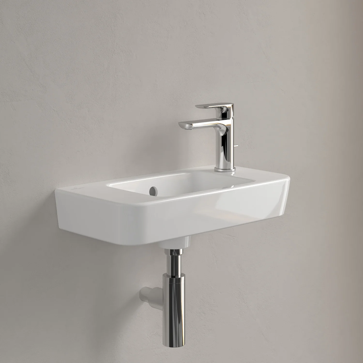 Villeroy & Boch O.novo Handwaschbecken compact 50 x 25 cm mit Überlauf, Hahnloch rechts Bild 5