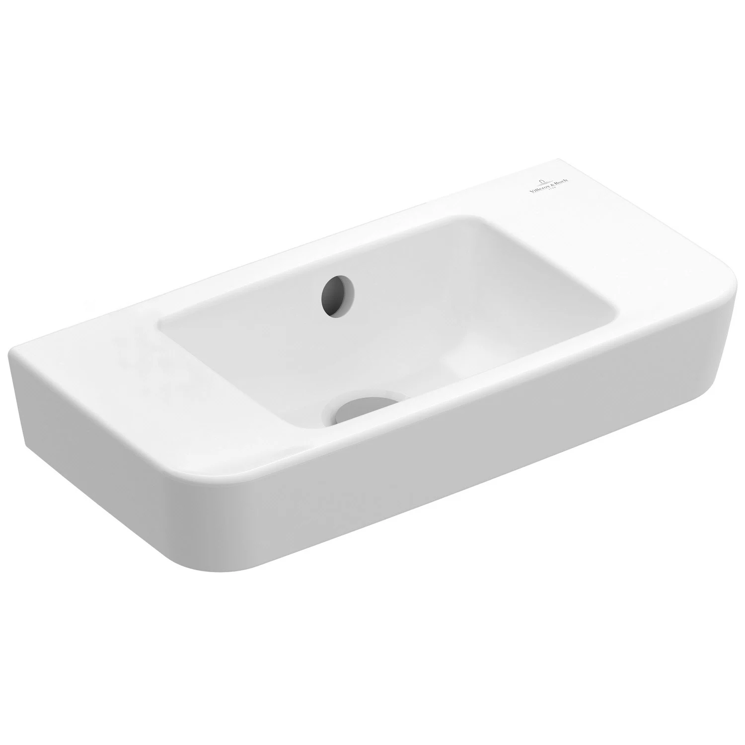 Biała prostokątna umywalka bez baterii, Villeroy & Boch