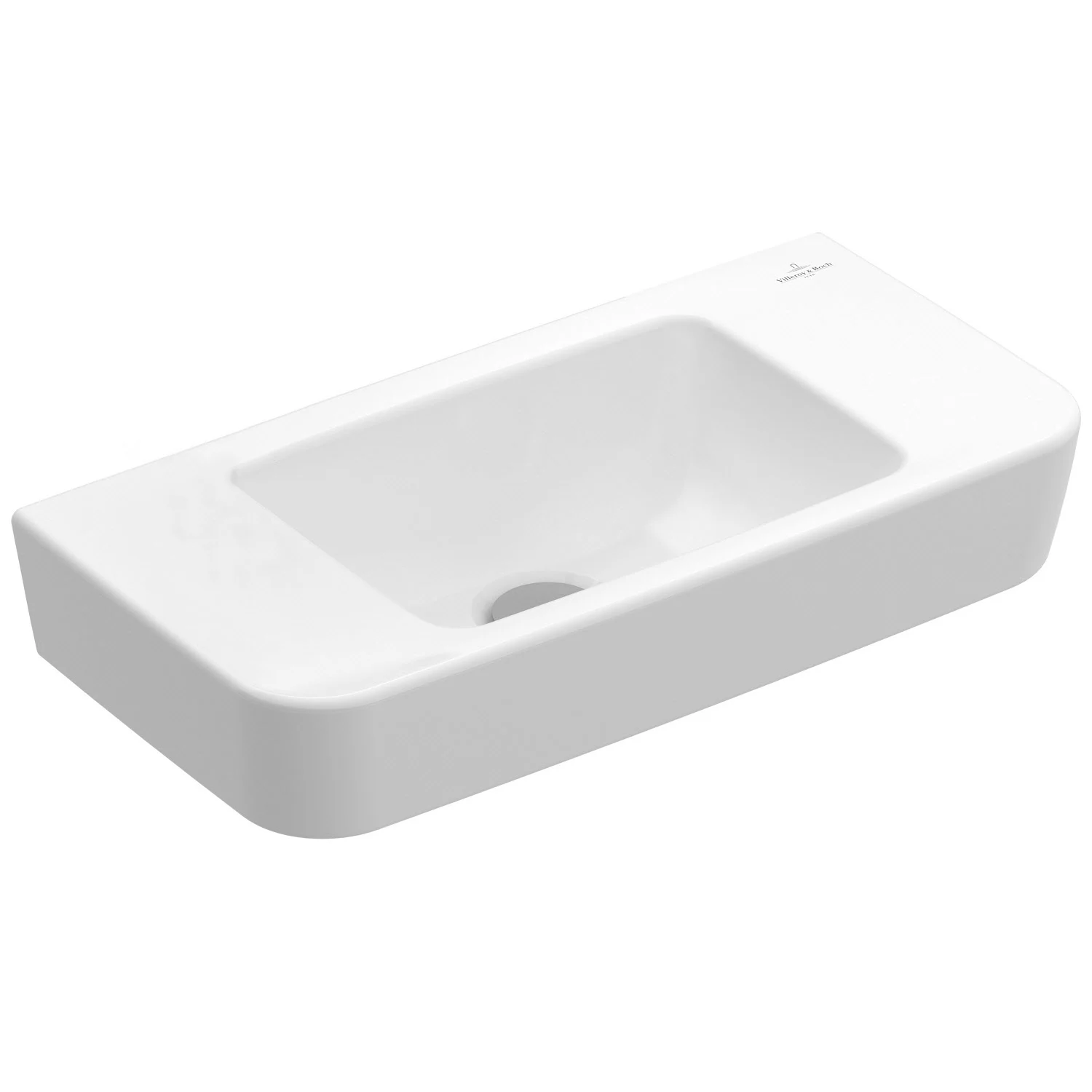 Biała prostokątna umywalka bez baterii, Villeroy & Boch