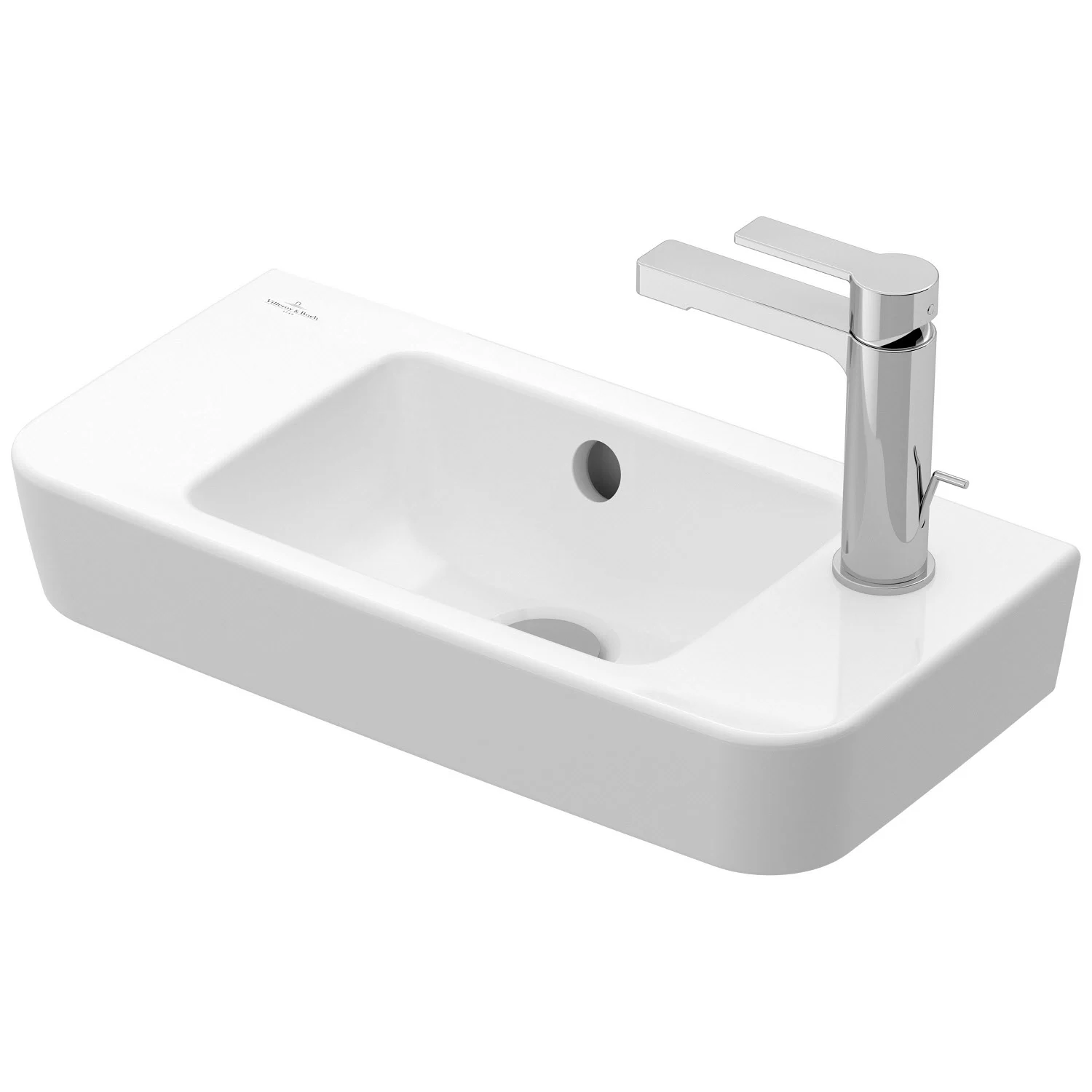 Villeroy & Boch O.novo Handwaschbecken compact 50 x 25 cm mit Überlauf, Hahnloch rechts Bild 2