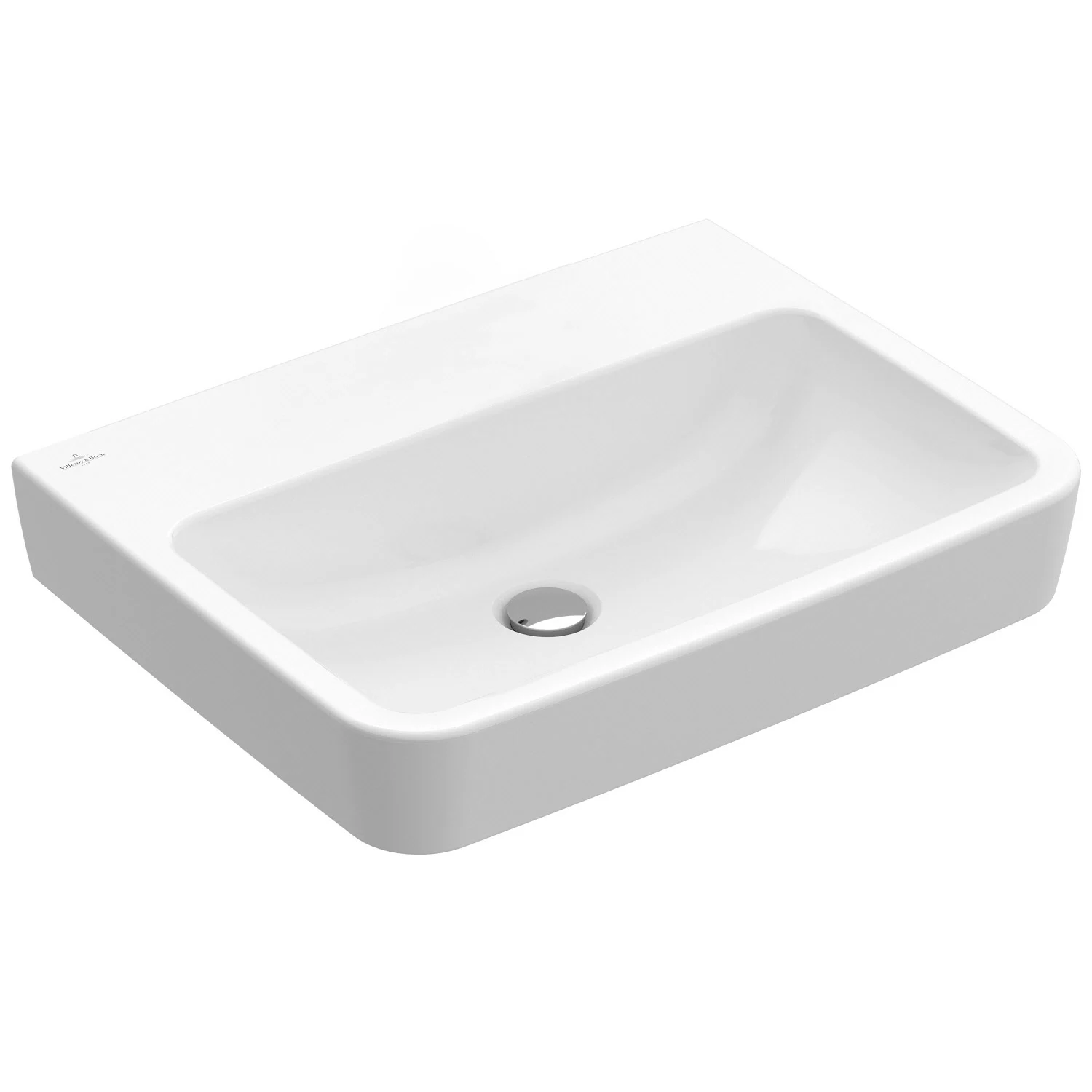 Biała umywalka widok z boku bez baterii, Villeroy & Boch