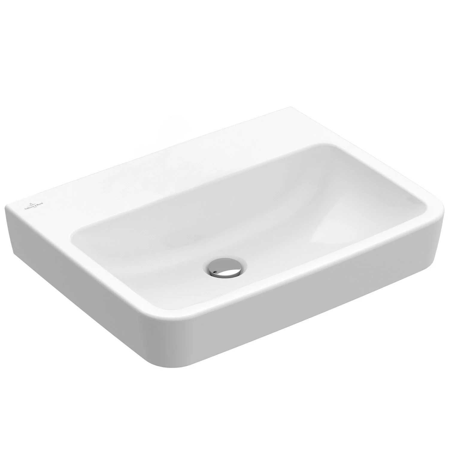Biała umywalka widok z boku bez baterii, Villeroy & Boch
