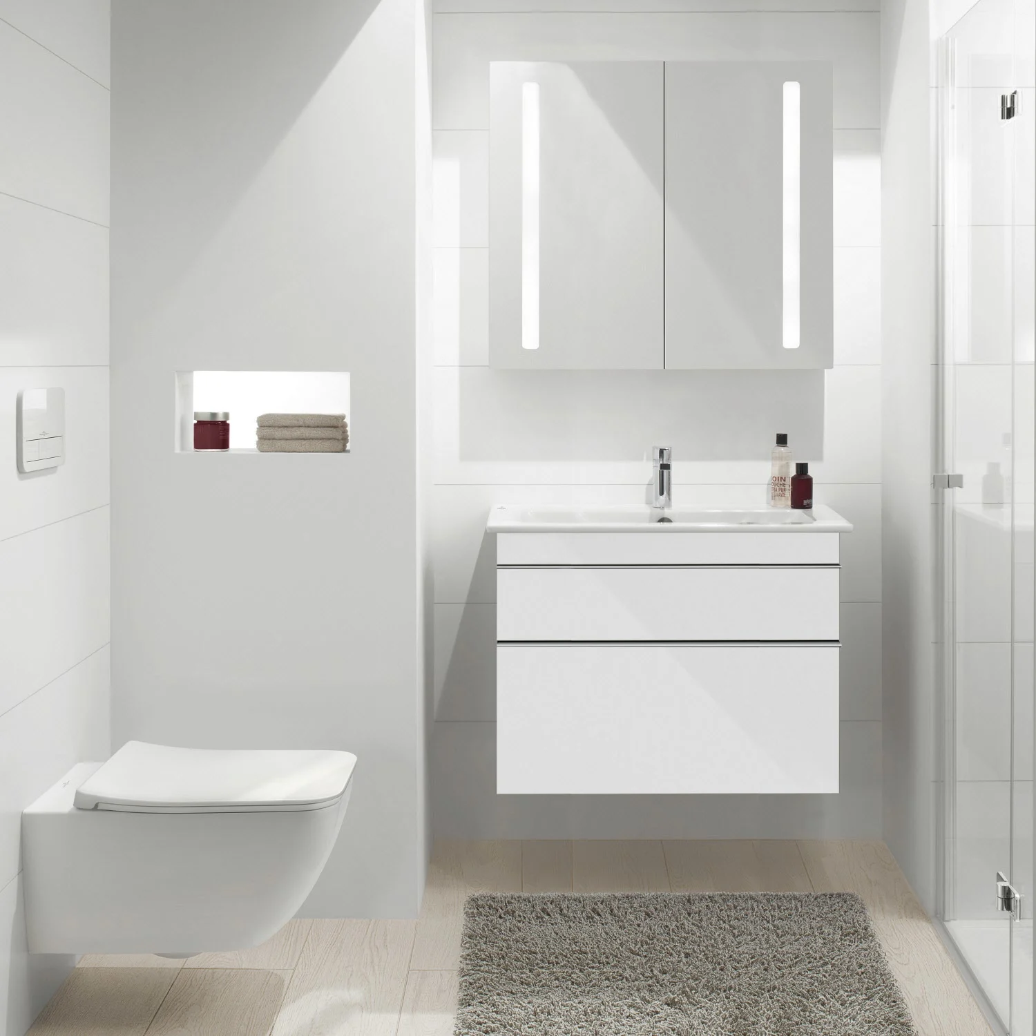 Villeroy & Boch Venticello Waschtisch-Kombination 80 cm mit 2 Auszügen, 1 Hahnloch und 1 Überlauf Bild 4