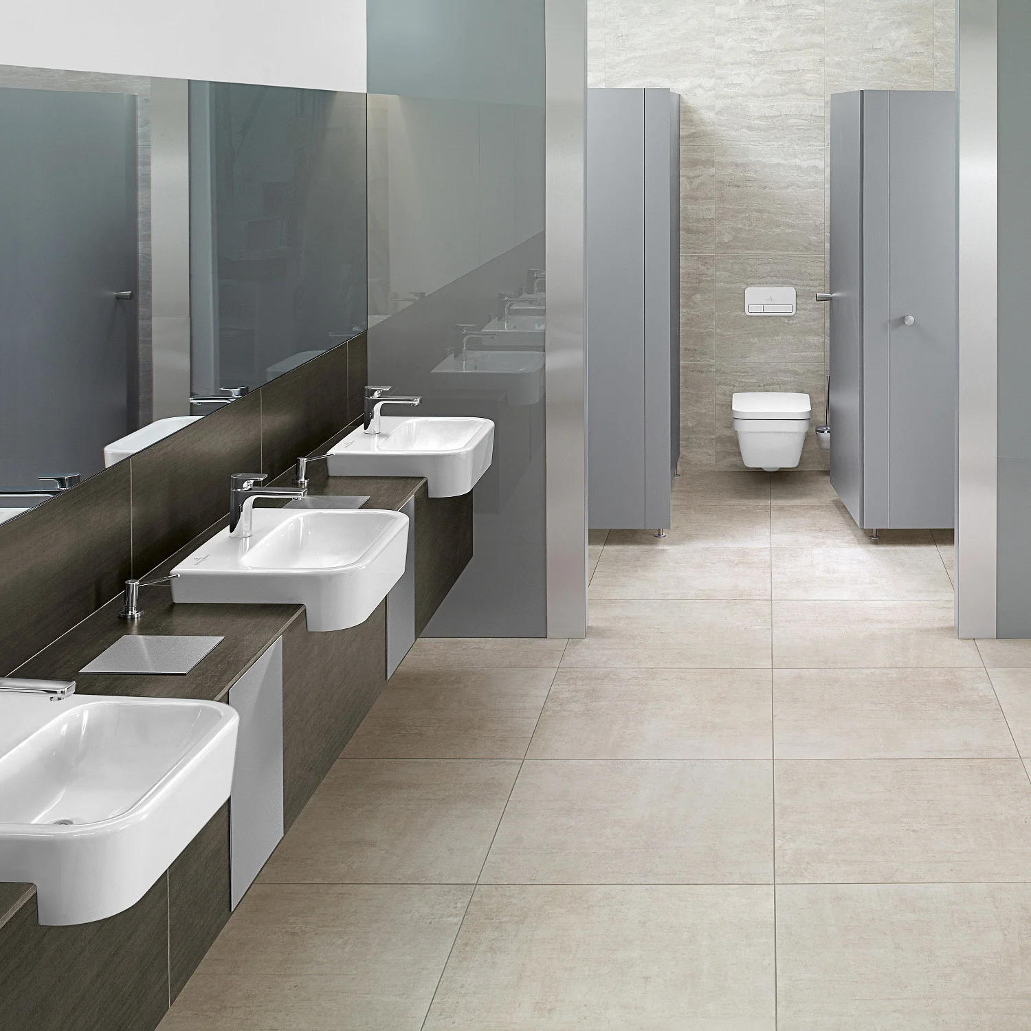 Łazienka z wieloma umywalkami, Villeroy & Boch