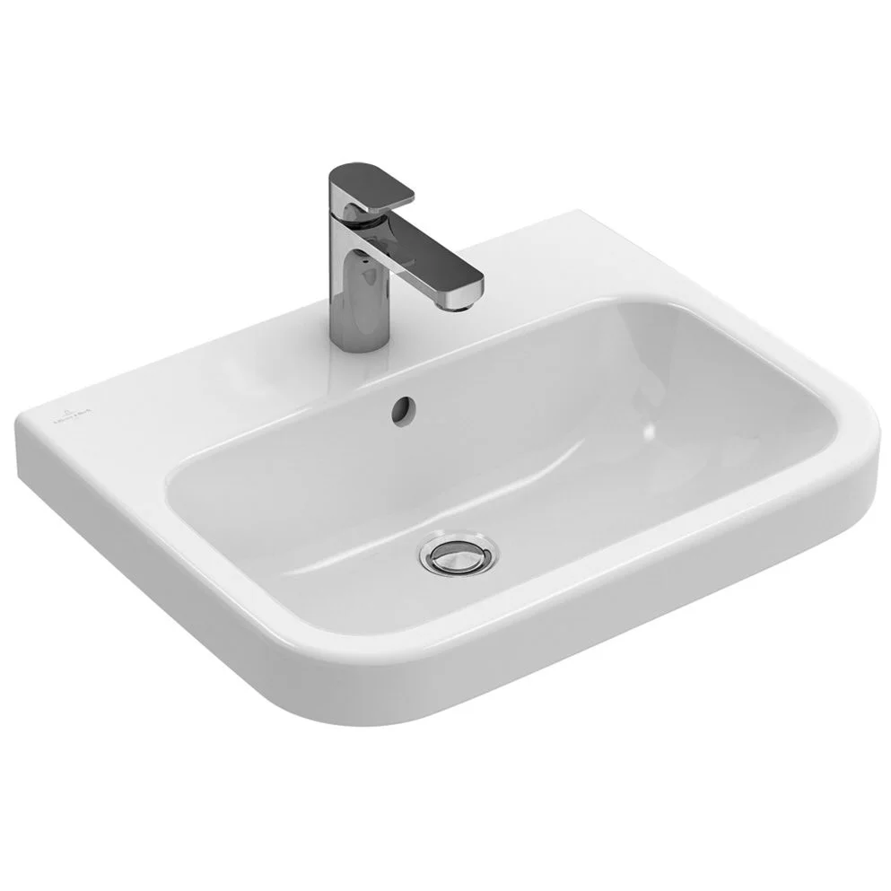 Wolnostojąca umywalka z baterią w kolorze białym, Villeroy & Boch