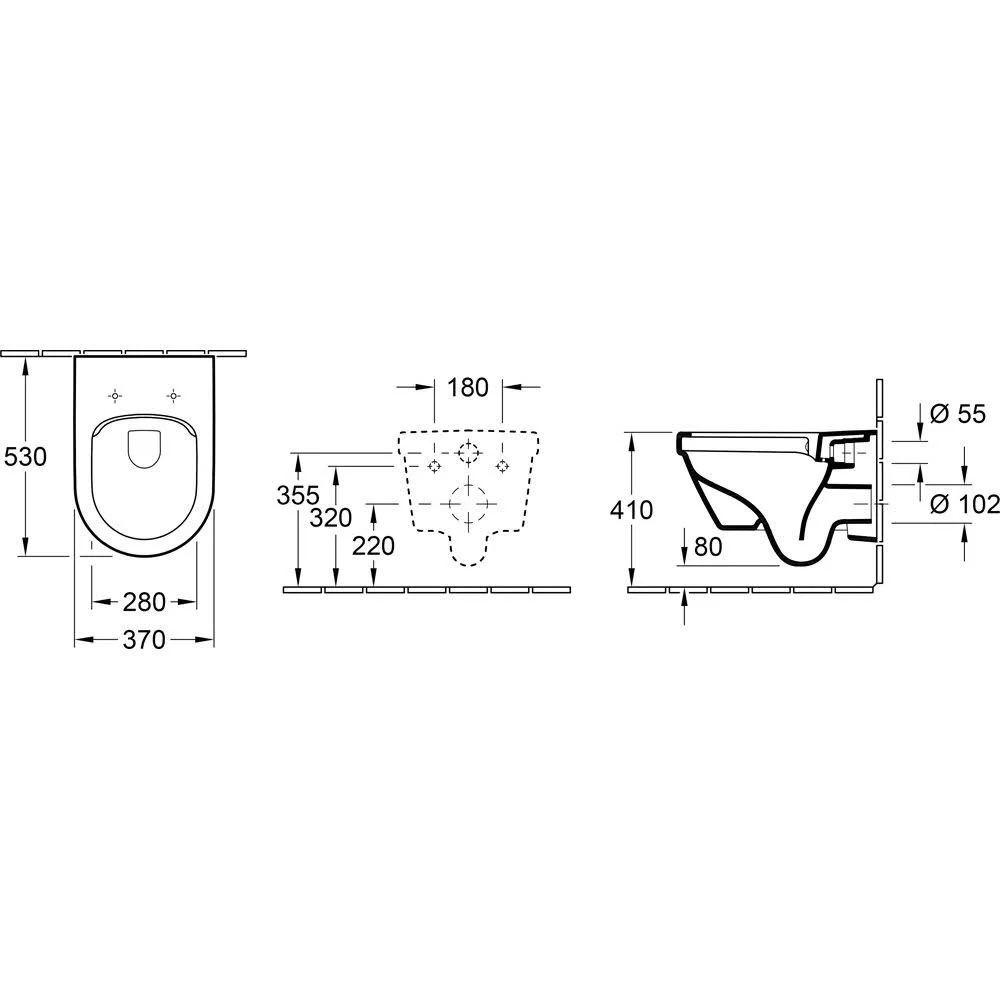 Villeroy & Boch Architectura Wand-WC DirectFlush Combi-Pack mit WC-Sitz Bild 5
