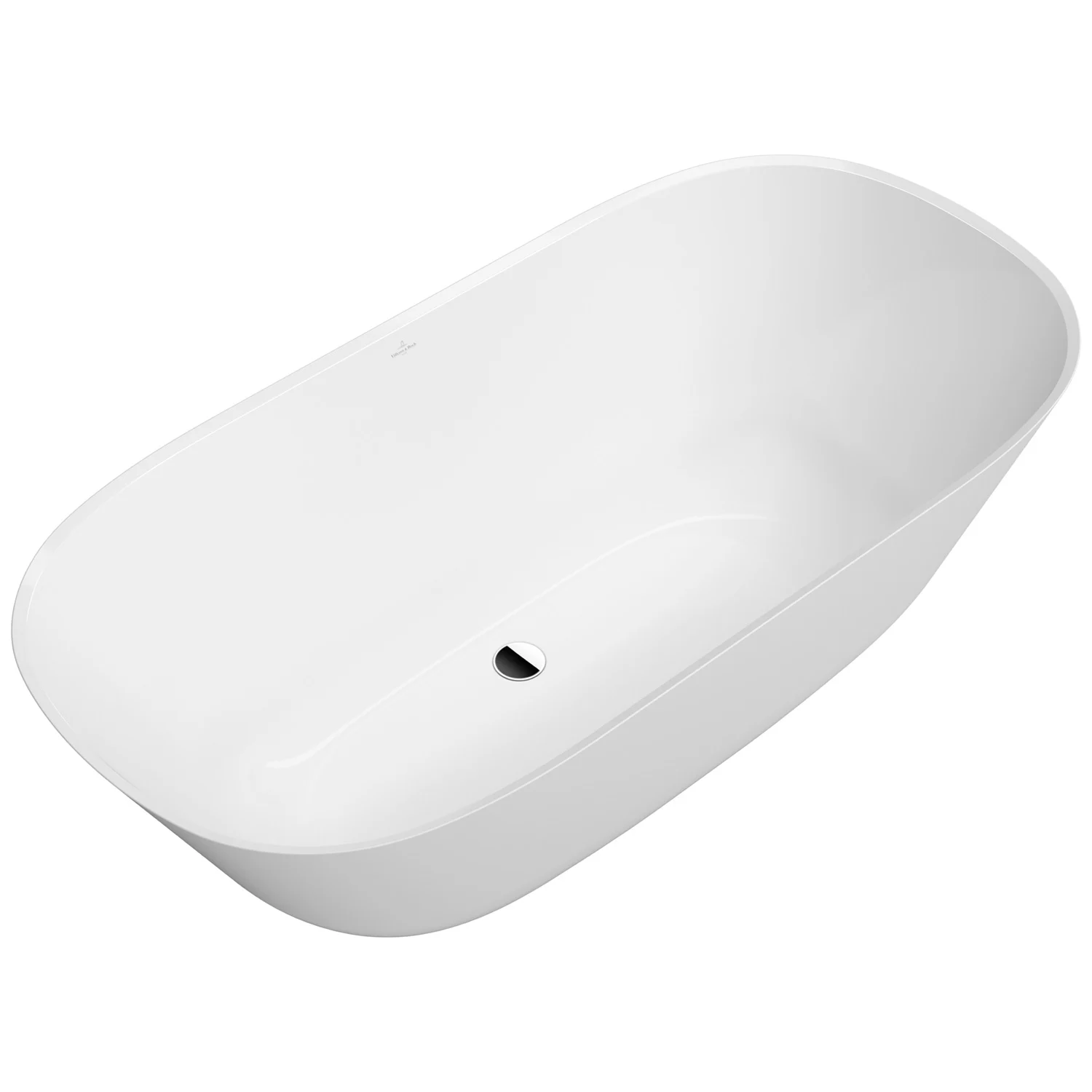 Biała wolnostojąca wanna widok z góry, Villeroy & Boch