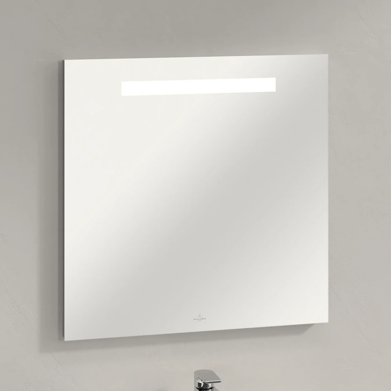 Villeroy & Boch More To See One LED Badezimmerspiegel in 60 x 60 cm mit integrierter Beleuchtung