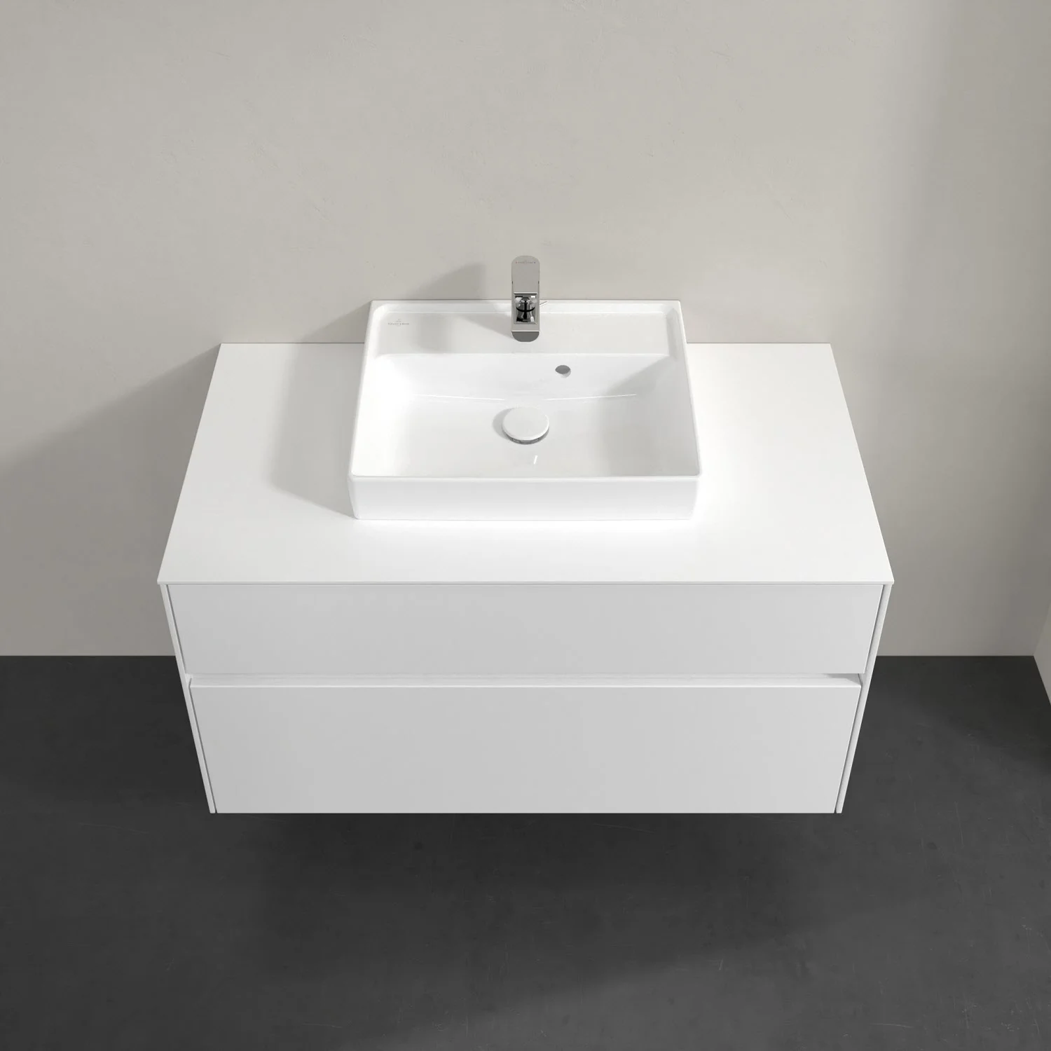 Biała umywalka z góry, Villeroy & Boch