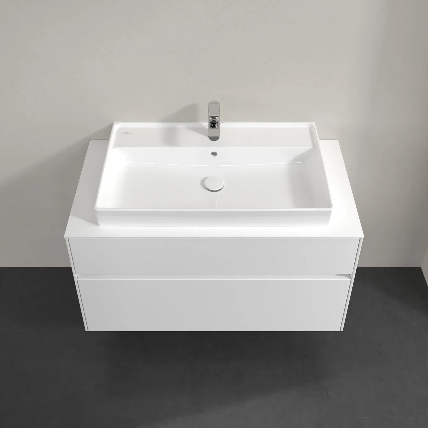 Villeroy & Boch Collaro Waschtischunterschrank 100 x 54,8 cm mit 2 Auszügen, für WT mittig Bild 4