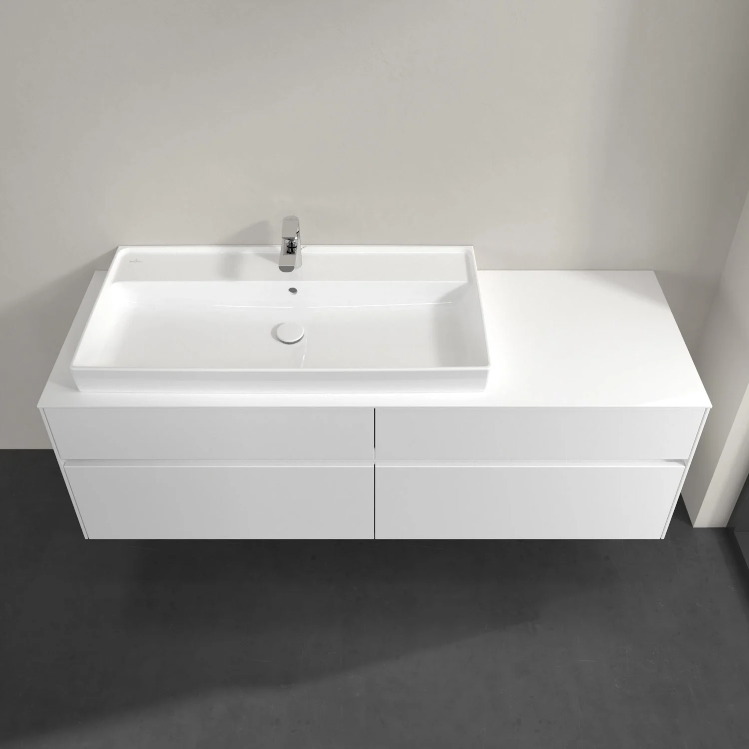 Umywalka z białą powierzchnią zbliżenie, Villeroy & Boch