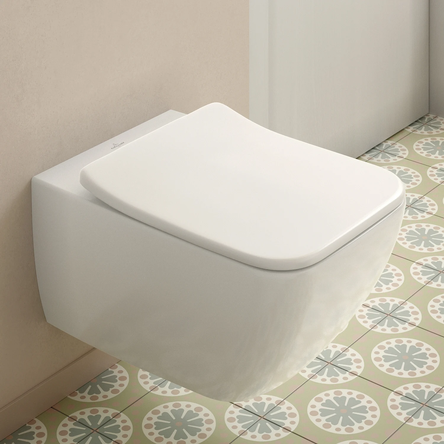 Toaleta podwieszana w nowoczesnej łazience, Villeroy & Boch