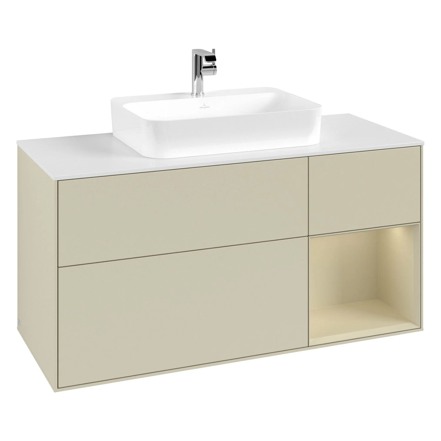 Szafka pod umywalkę widok z przodu z białą powierzchnią, Villeroy & Boch