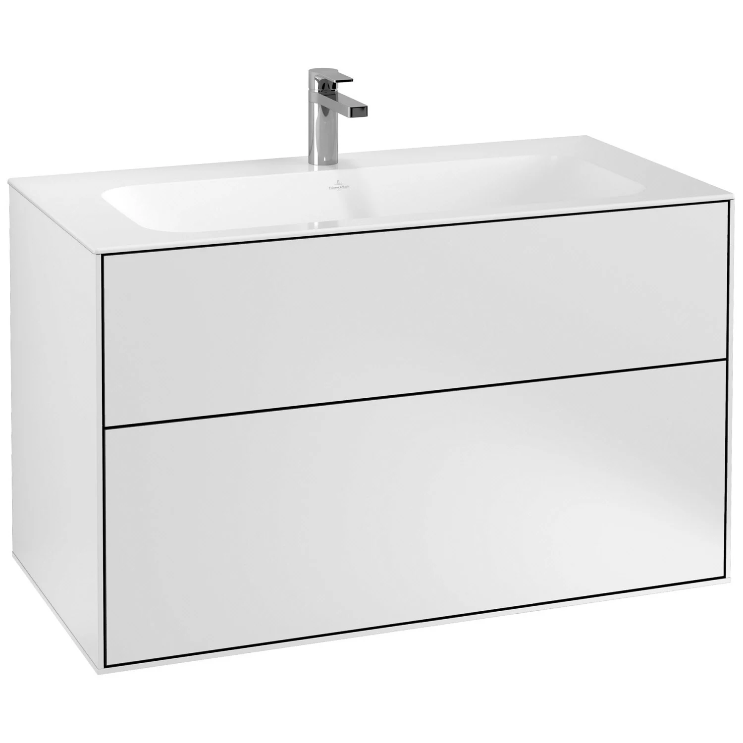 Villeroy & Boch Finion Waschtischunterschrank 99,6 cm mit Wandbeleuchtung, mit 2 Auszügen Bild 2