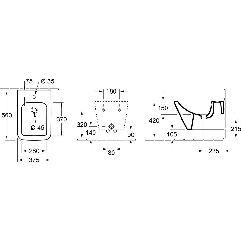 Villeroy & Boch Finion Bidet, wandhängend Bild 4