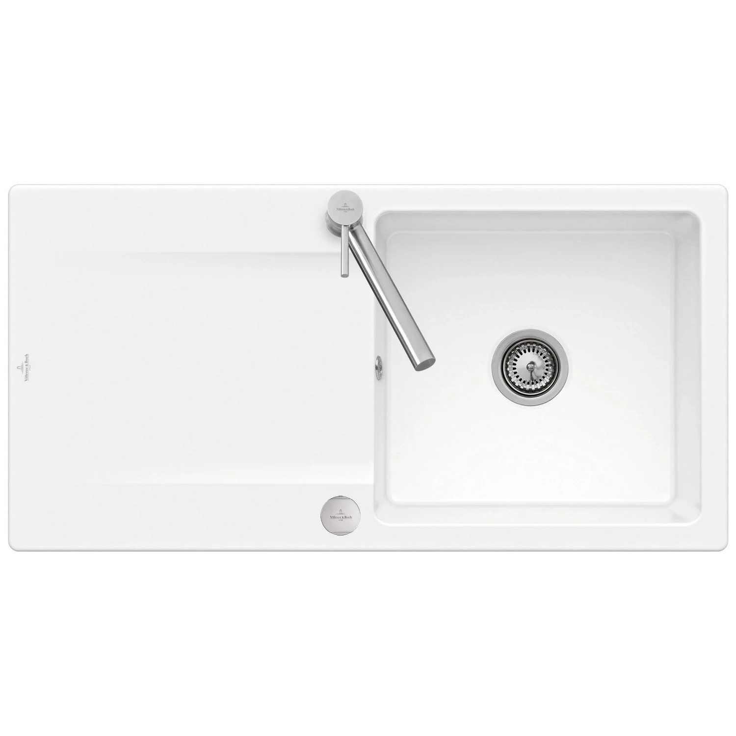 Villeroy & Boch Siluet 60 Einbauspüle mit Ablaufgarnitur mit Excenterbetätigung, reversibel Bild 2