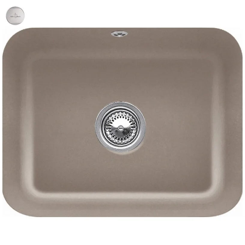 Brązowy zlew widok z góry, Villeroy & Boch