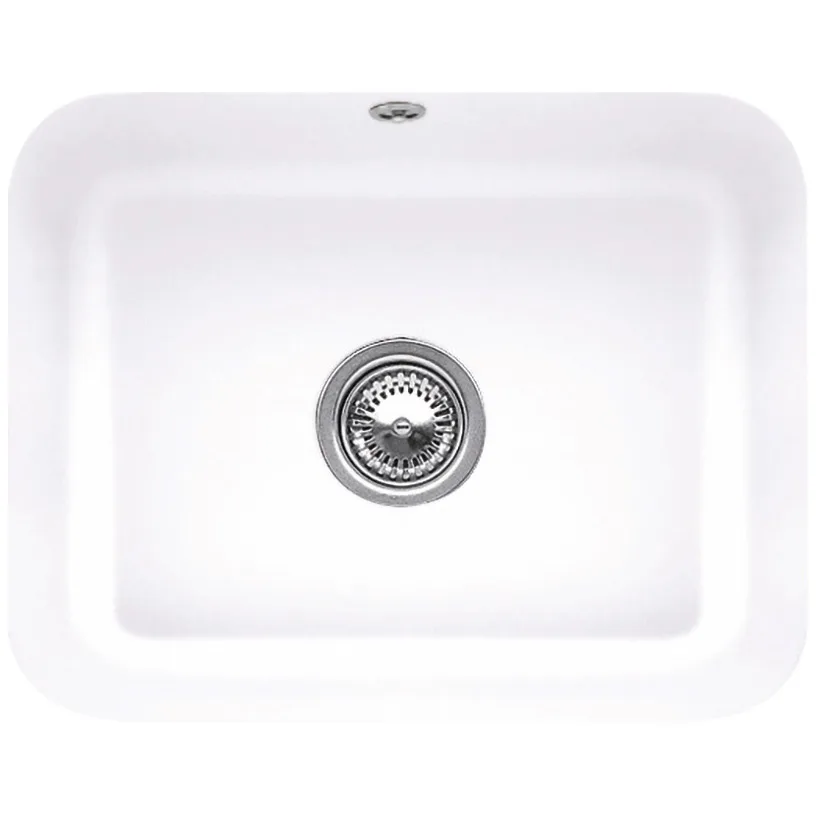 Biały zlew podwieszany widok z góry, Villeroy & Boch