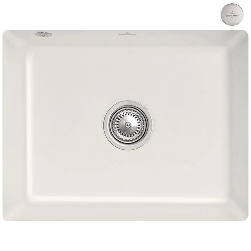 Biały zlew widok z góry, Villeroy & Boch