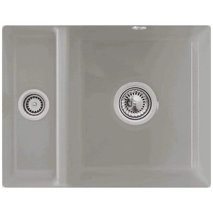 Beżowy ceramiczny zlew podwieszany, widok z góry, Villeroy & Boch