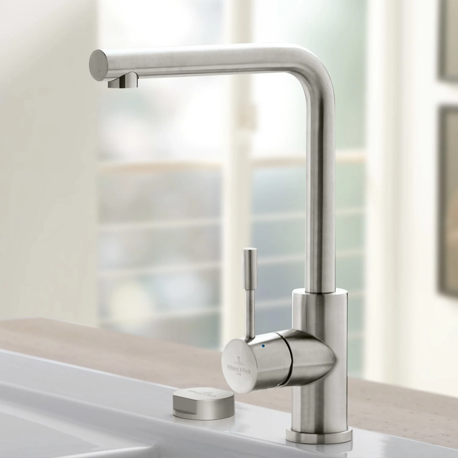 Villeroy & Boch Modern Steel Einhebel-Küchenarmatur