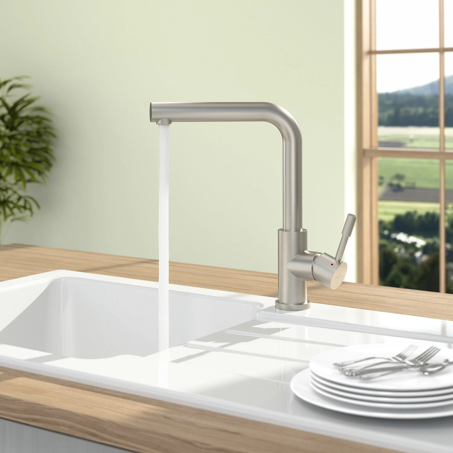 Villeroy & Boch Modern Steel Einhebel-Küchenarmatur Bild 4