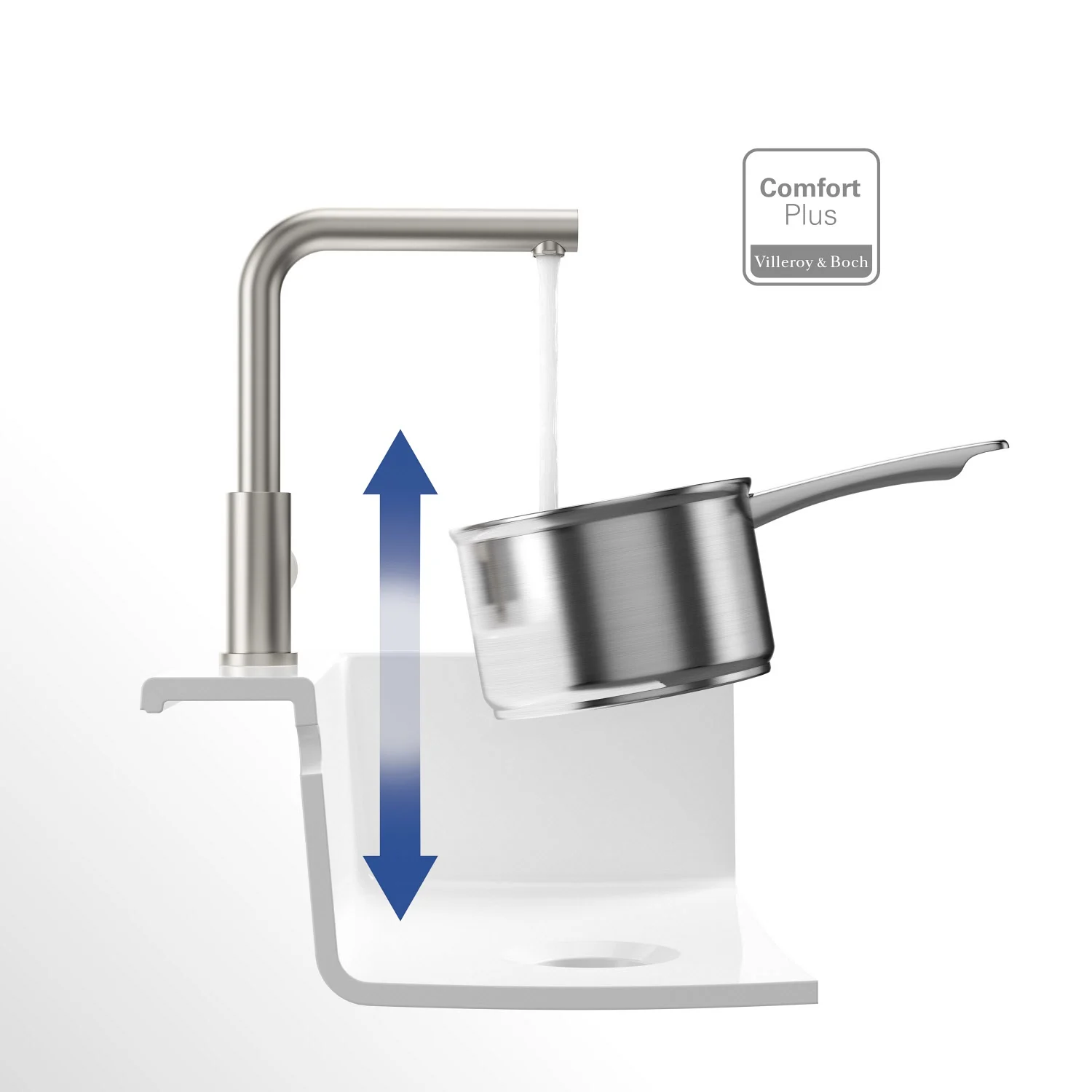 Villeroy & Boch Modern Steel Einhebel-Küchenarmatur Bild 7