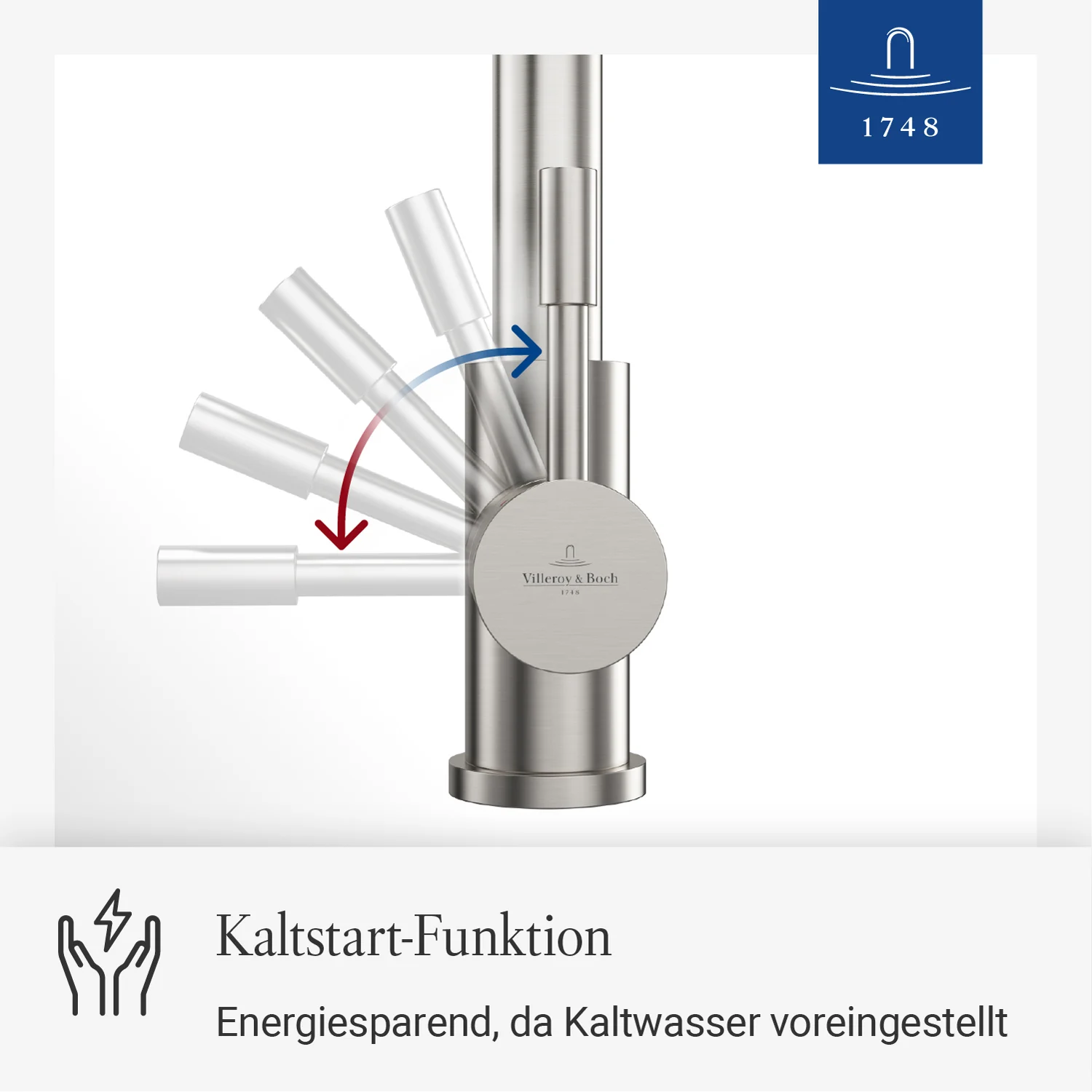 Villeroy & Boch Steel Shower Einhebel-Küchenarmatur, Niederdruck Bild 4