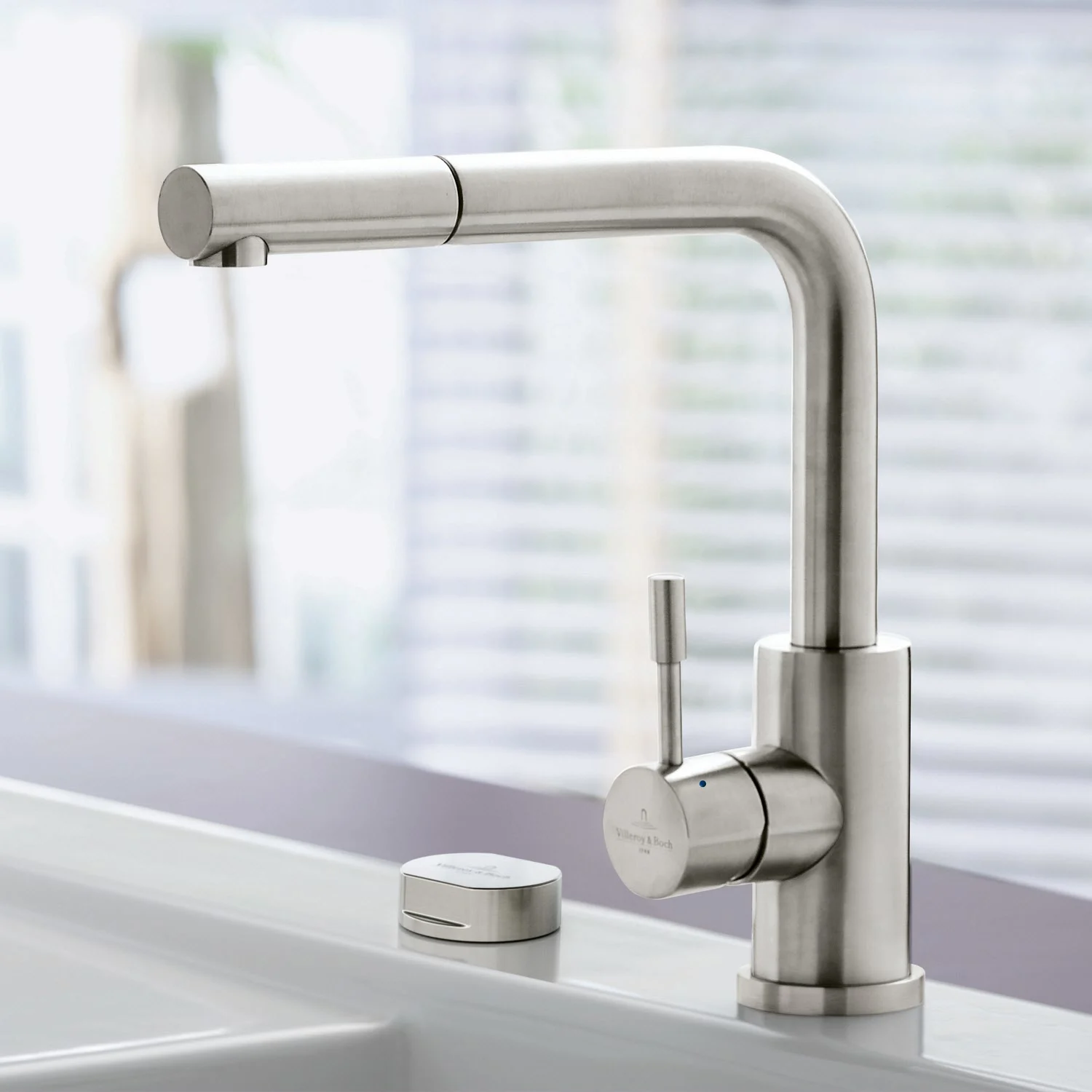 Villeroy & Boch Steel Shower Einhebel-Küchenarmatur, Niederdruck