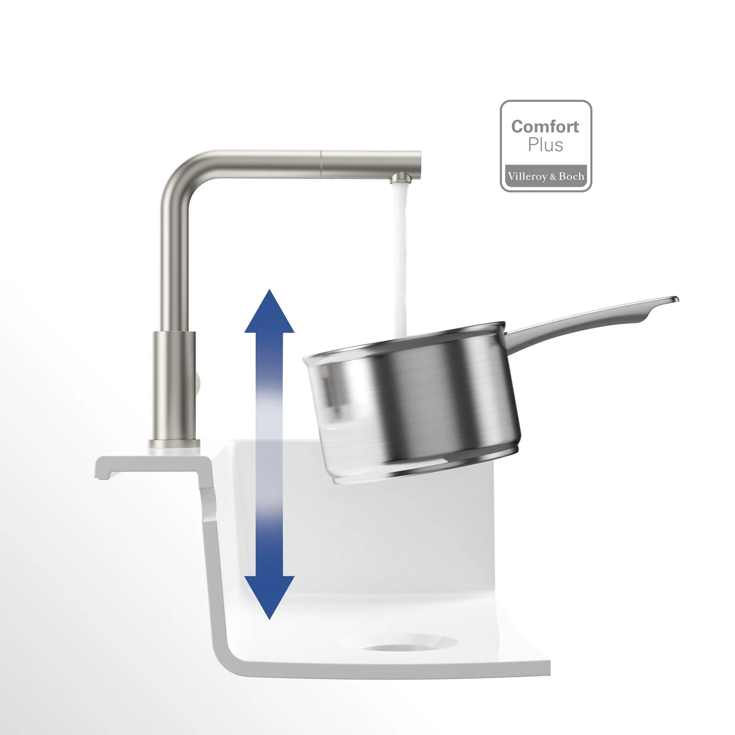 Villeroy & Boch Steel Shower Einhebel-Küchenarmatur Bild 8