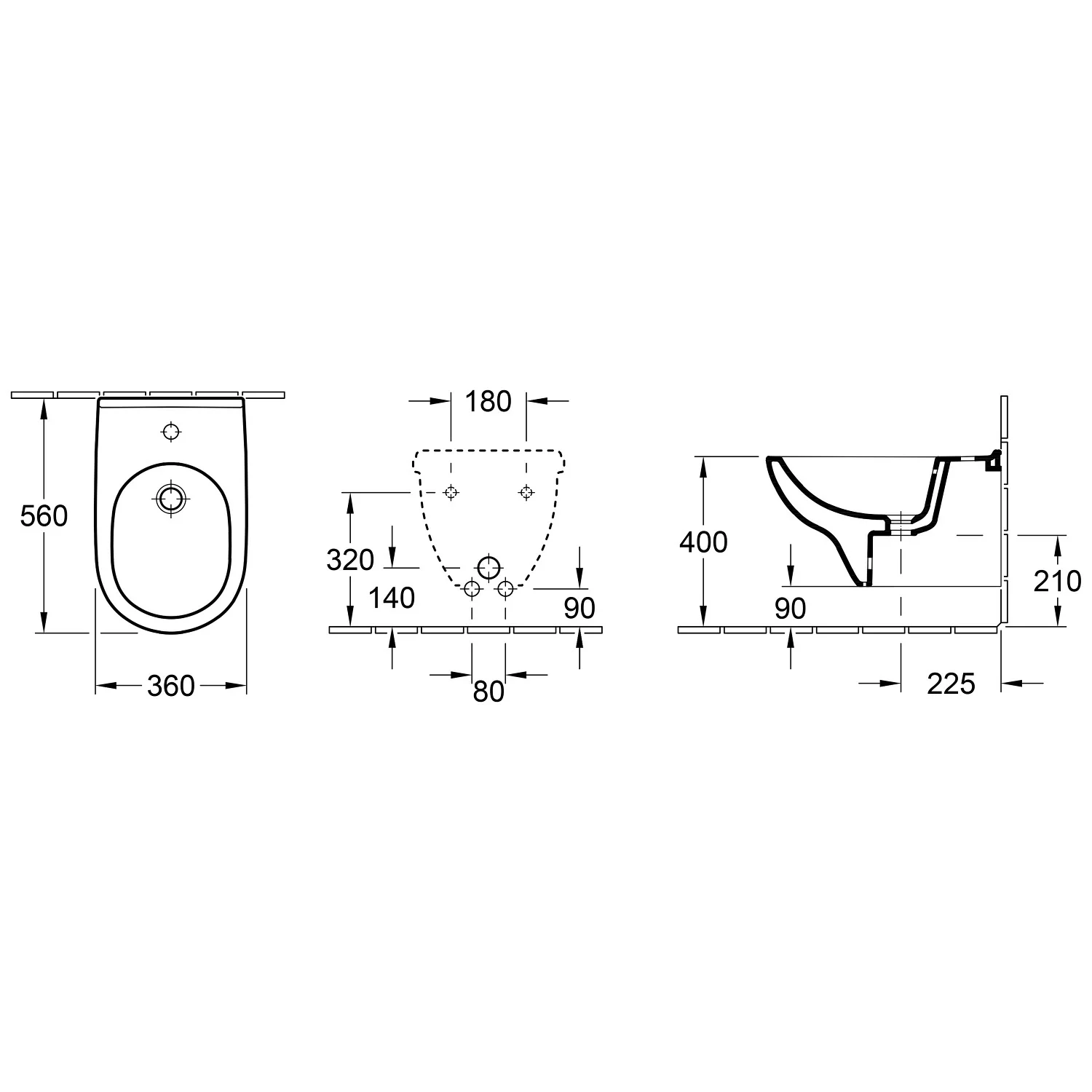 Villeroy & Boch O.novo Bidet, wandhängend Bild 5