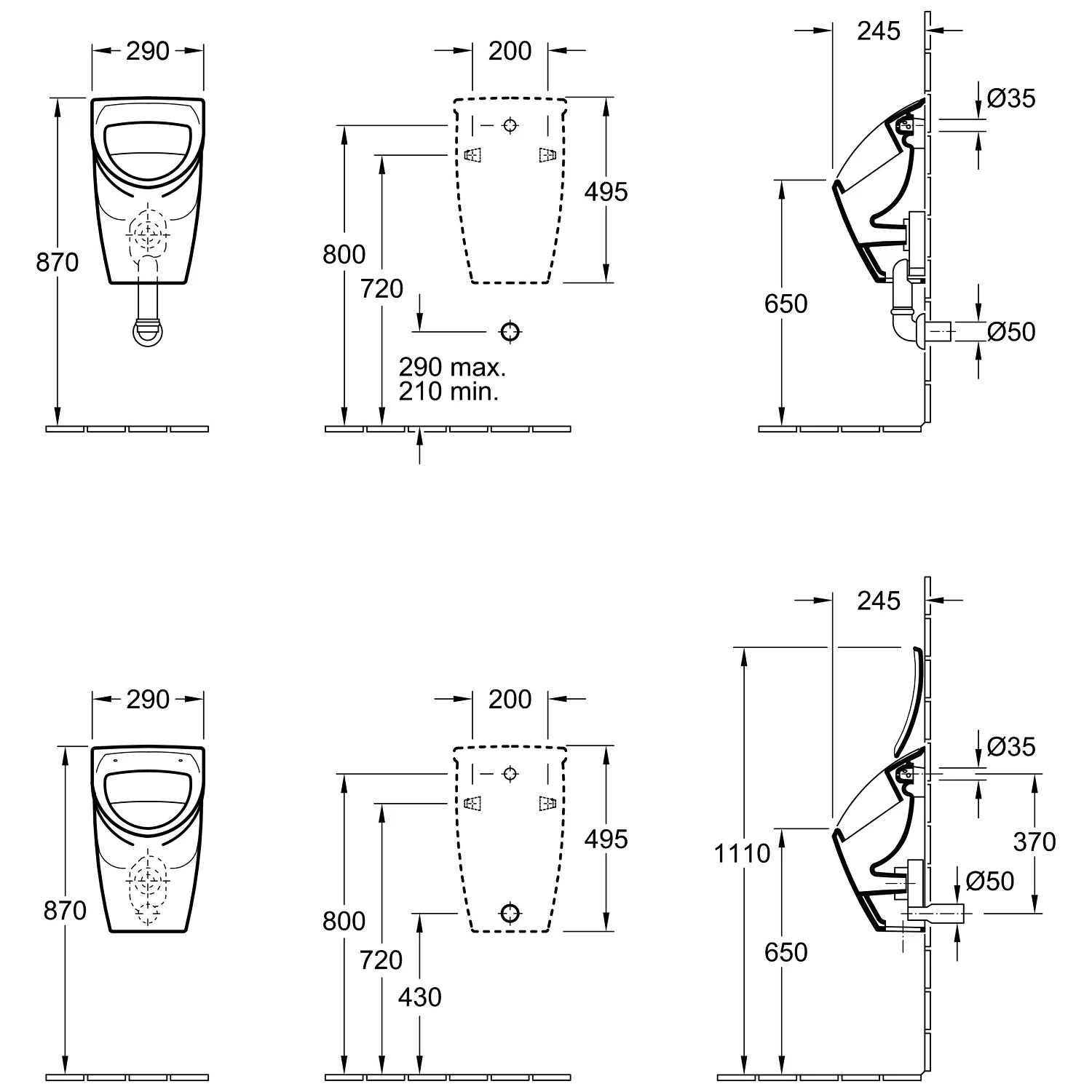 Villeroy & Boch O.novo Urinal-Deckel Bild 4