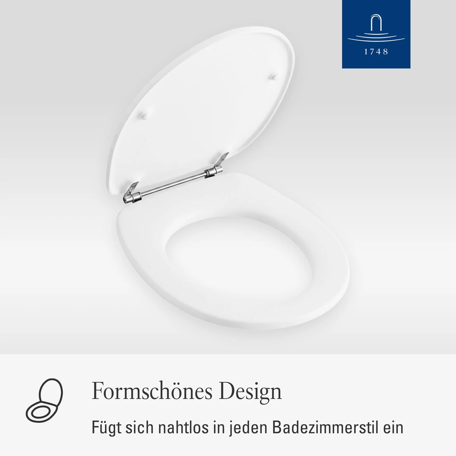 Villeroy & Boch O.novo WC-Sitz mit durchgehender Scharnierwelle Bild 3