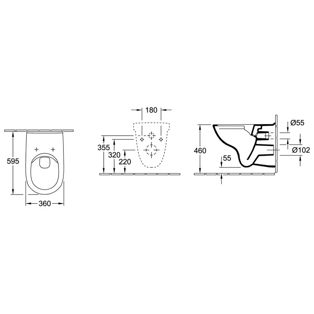 Villeroy & Boch Vicare Tiefspül-WC spülrandlos, wandhängend Bild 5