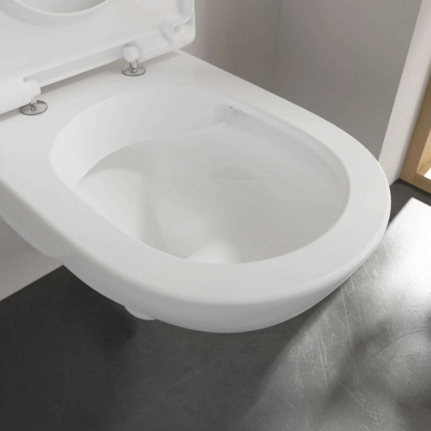 Otwarta toaleta z widocznym wnętrzem, Villeroy & Boch