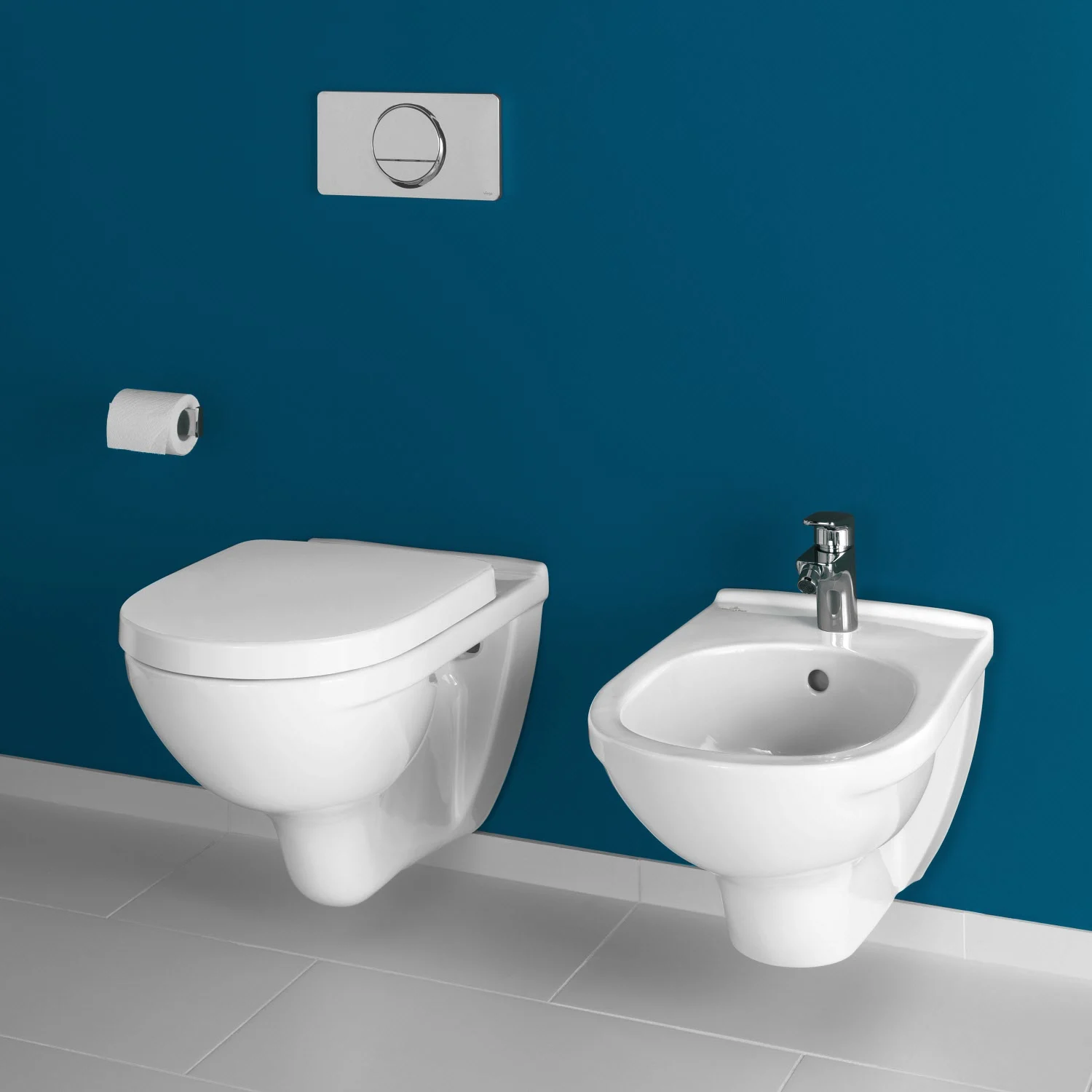 Toaleta i bidet w nowoczesnej łazience, Villeroy & Boch