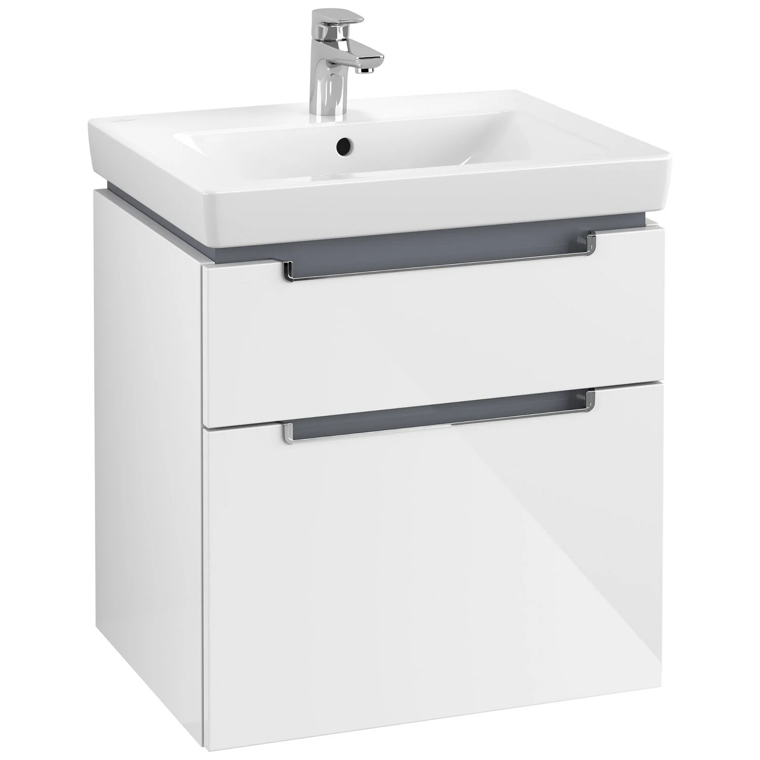 Villeroy & Boch Subway 2.0 Waschtisch-Kombination 60 cm mit 2 Auszügen, 1 Hahnloch und 1 Überlauf Bild 2