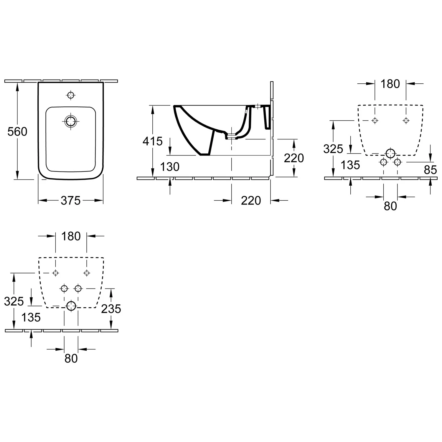 Villeroy & Boch Venticello Bidet, wandhängend Bild 5