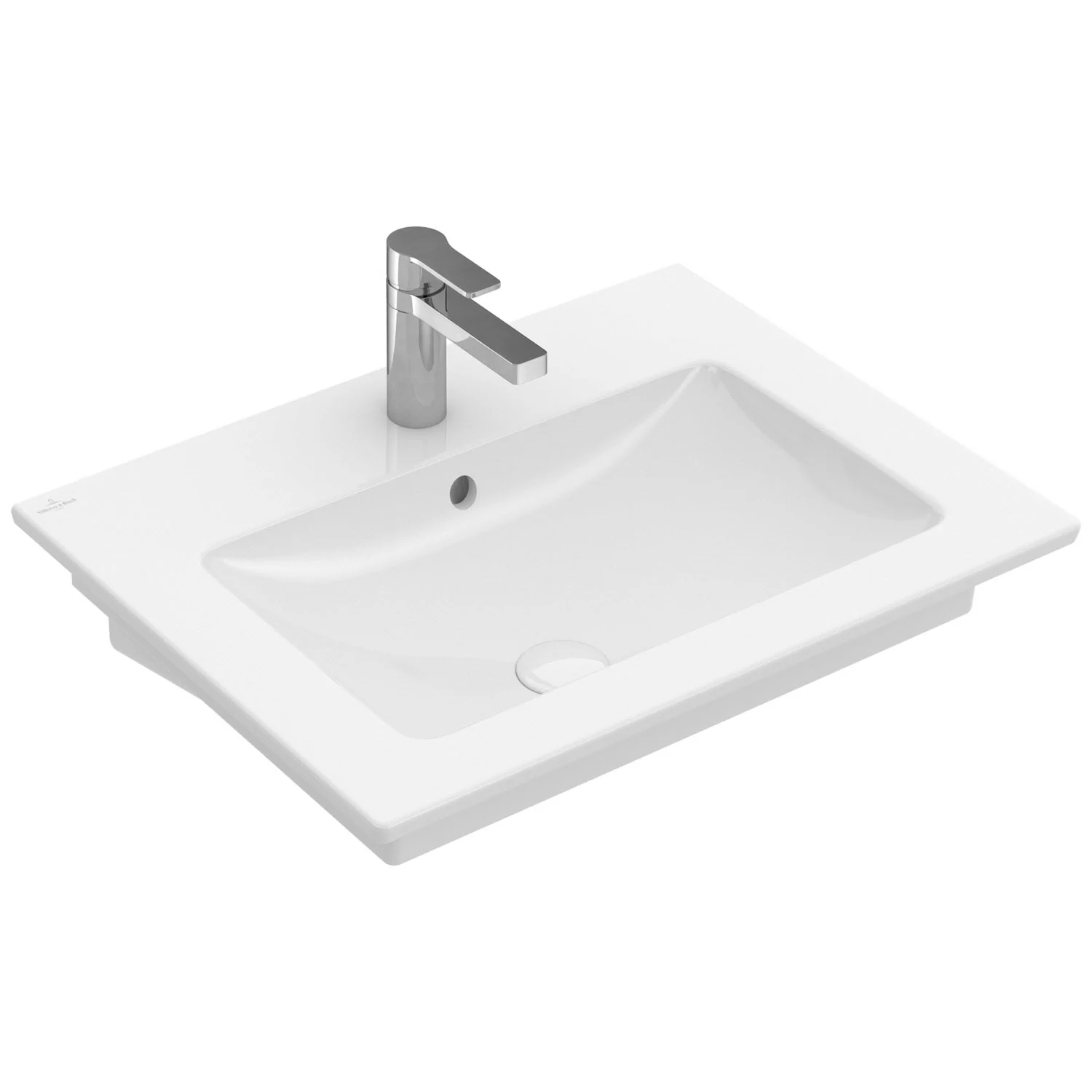Villeroy & Boch Venticello Waschtisch 65,5 x 50 cm, mit 1 Hahnloch, mit Überlauf Bild 2