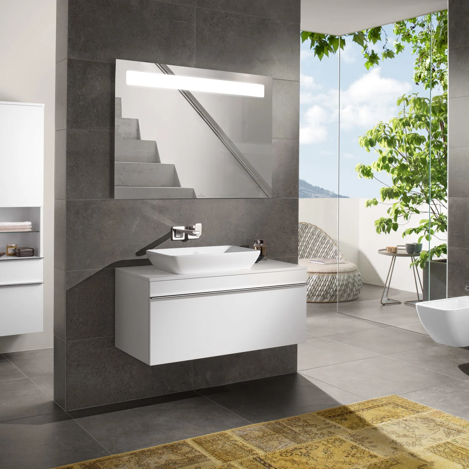 Villeroy & Boch Venticello Halbeinbau-Aufsatzwaschtisch 55 x 36 cm, ohne Hahnloch, mit Überlauf Bild 7