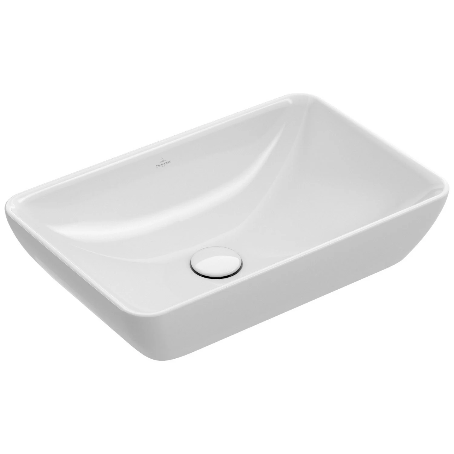 Villeroy & Boch Venticello Halbeinbau-Aufsatzwaschtisch 55 x 36 cm, ohne Hahnloch, mit Überlauf Bild 2
