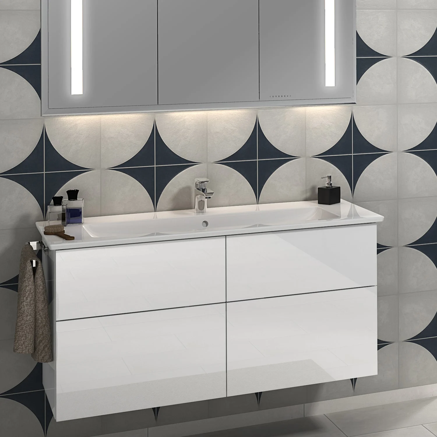 Villeroy & Boch Venticello Schrankwaschtisch 120 x 50 cm, mit 1 Hahnloch, mit Überlauf Bild 10