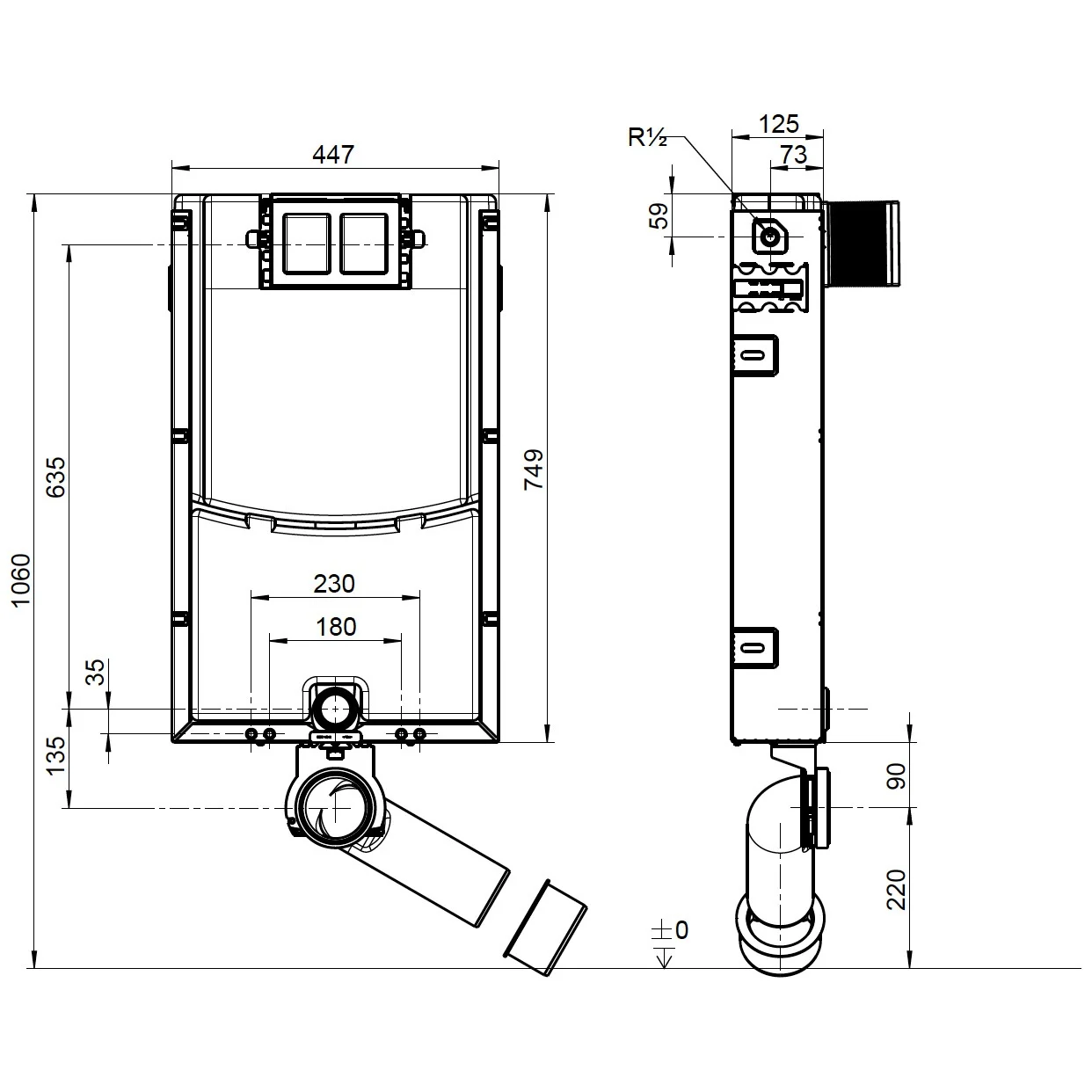 Villeroy & Boch Viconnect WC-Montageelement für Nassbau Bild 3