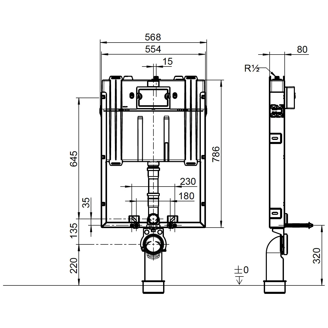 Villeroy & Boch ViConnect Wand-WC-Montageelement Compact Bild 2
