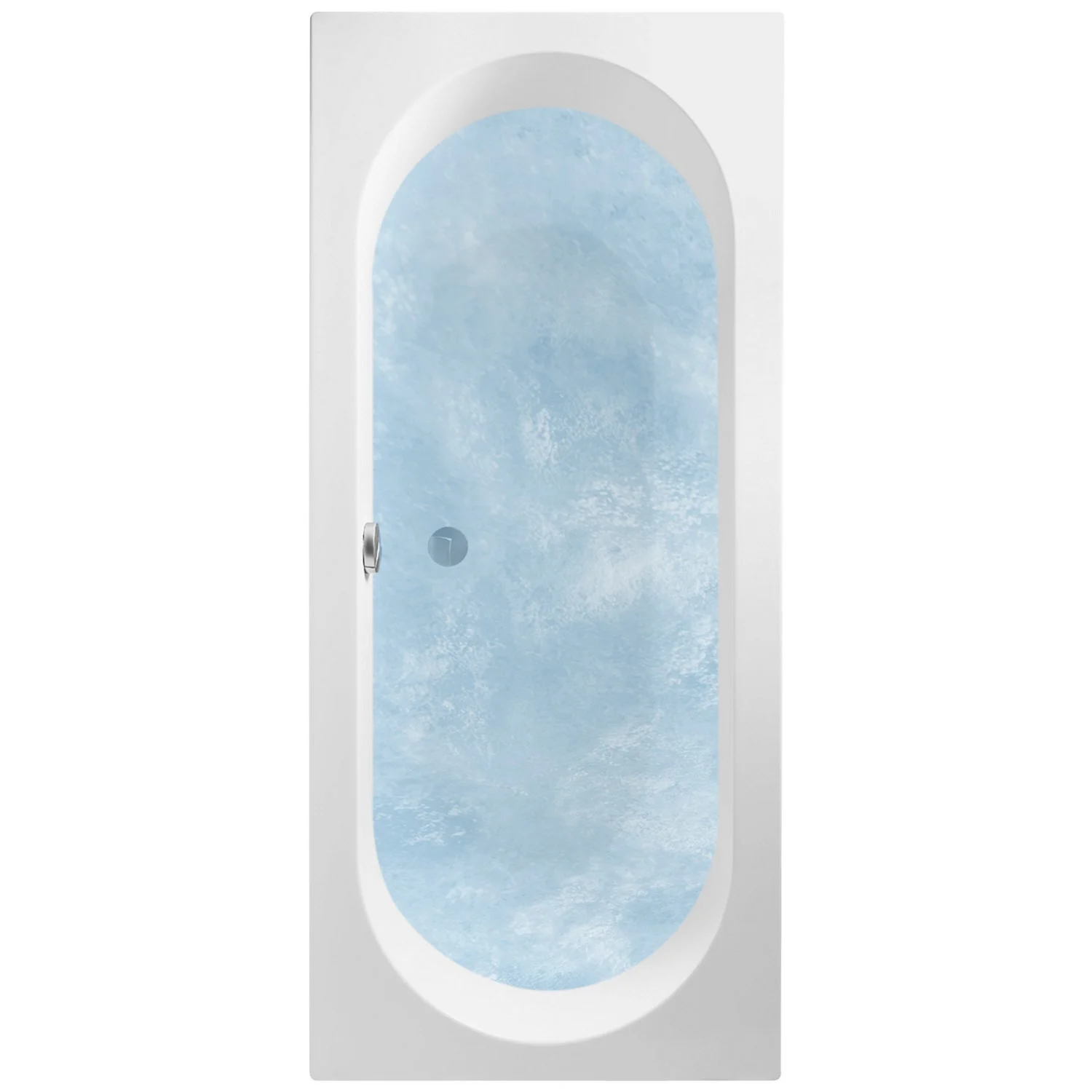 Widok z góry wanny z hydromasażem wypełnionej wodą, Villeroy & Boch