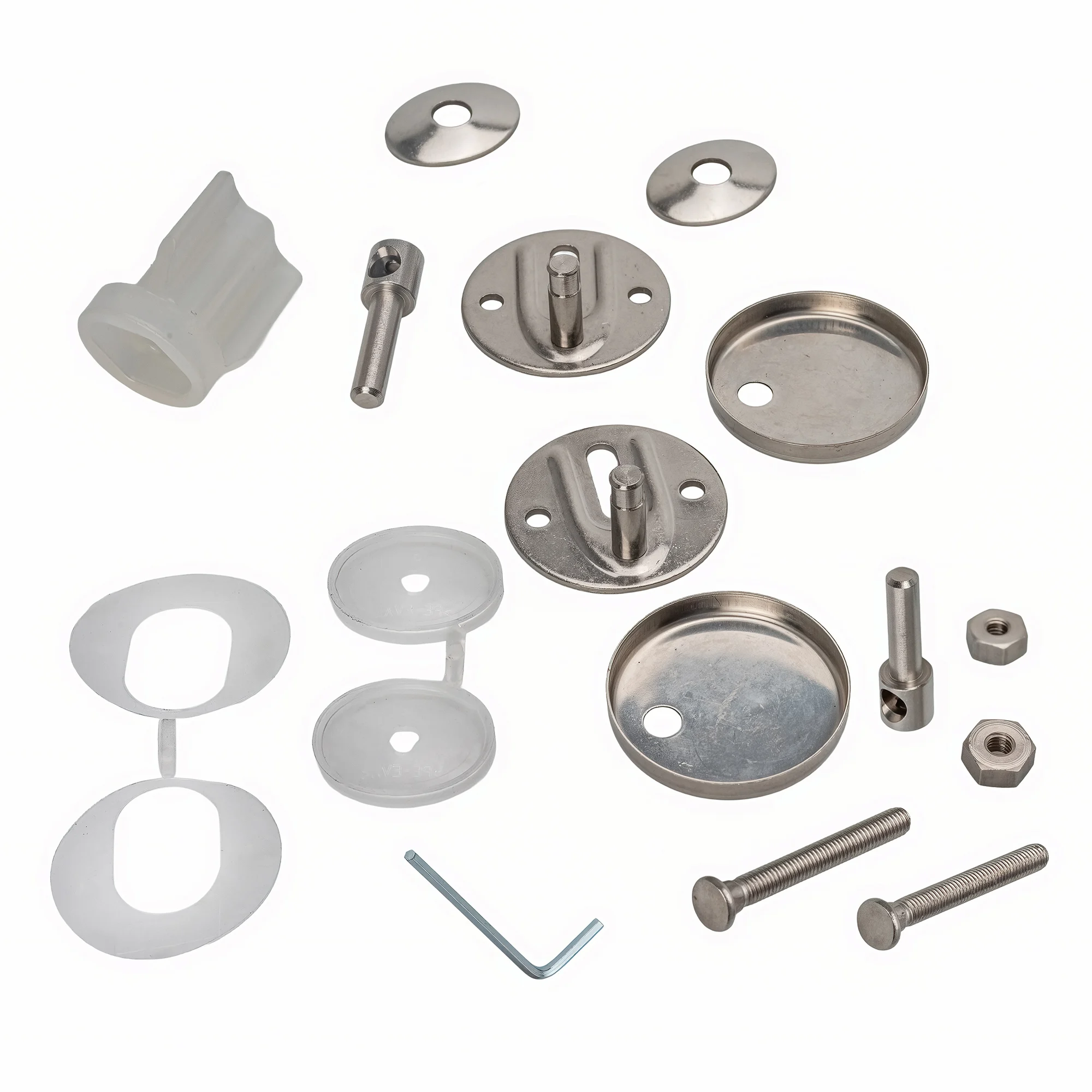 Różne metalowe i plastikowe części do montażu WC, Villeroy & Boch