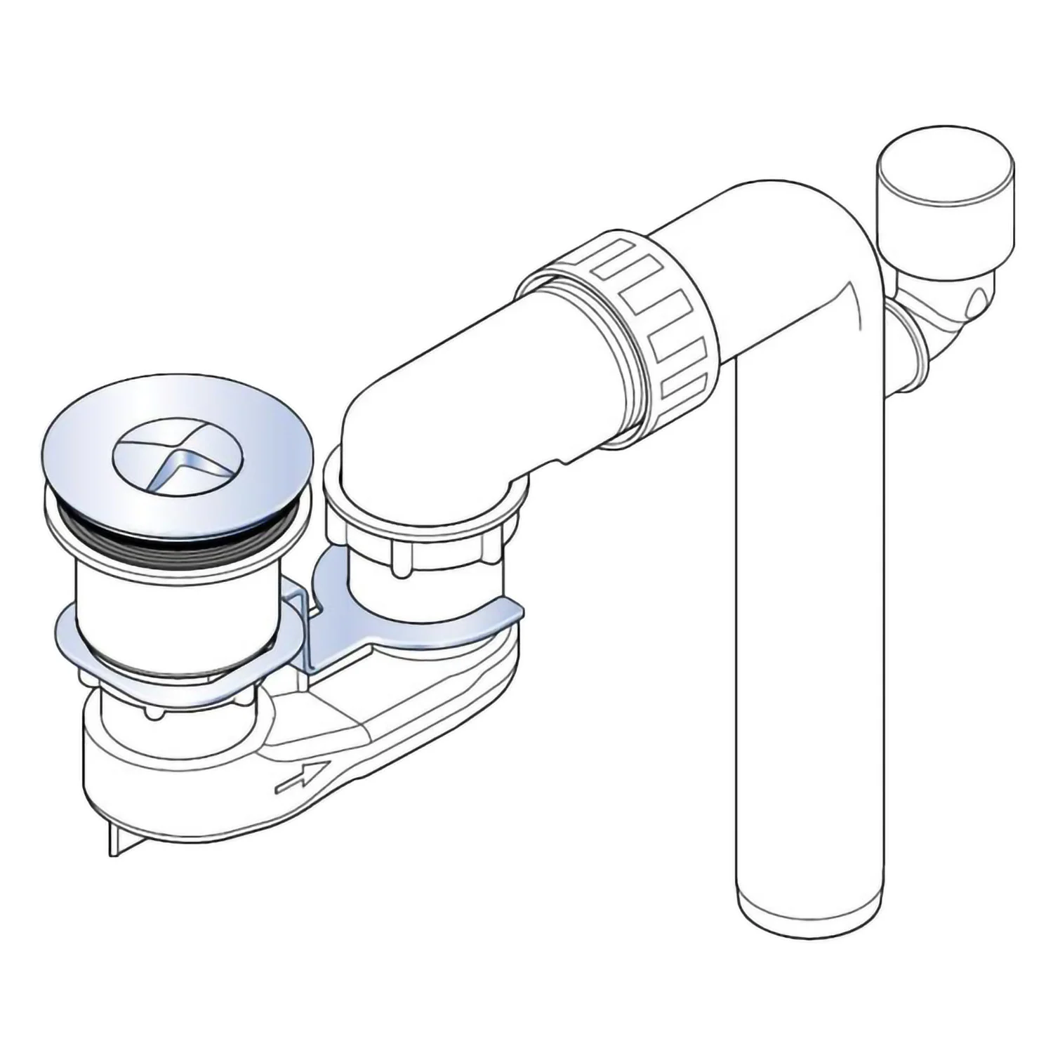 Villeroy & Boch ViFlow Ab- und Überlaufgarnitur ohne Überlauf Bild 2